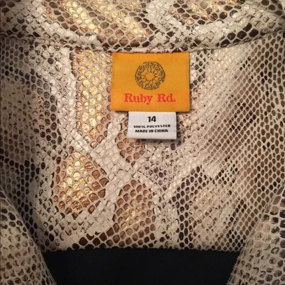 Ruby Rd. Faux Python Jacket - Picture 3 of 6